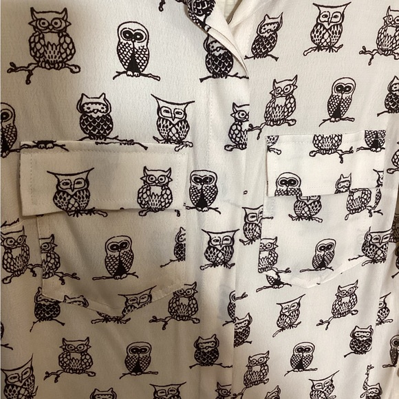 Anthropologie Porridge Owl Button Down Knit Back - Small - Picture 6 of 10